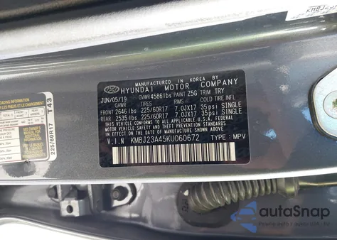 2019 Hyundai Tucson Se из США, поврежденный, VIN KM8J23A45KU060672